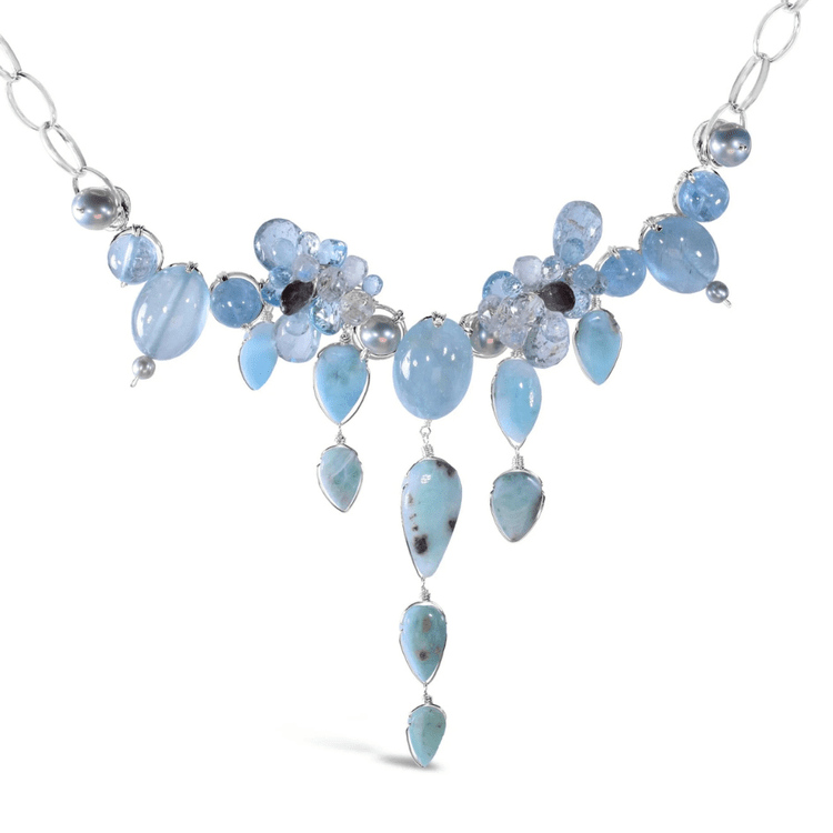 Aquamarine statement necklace