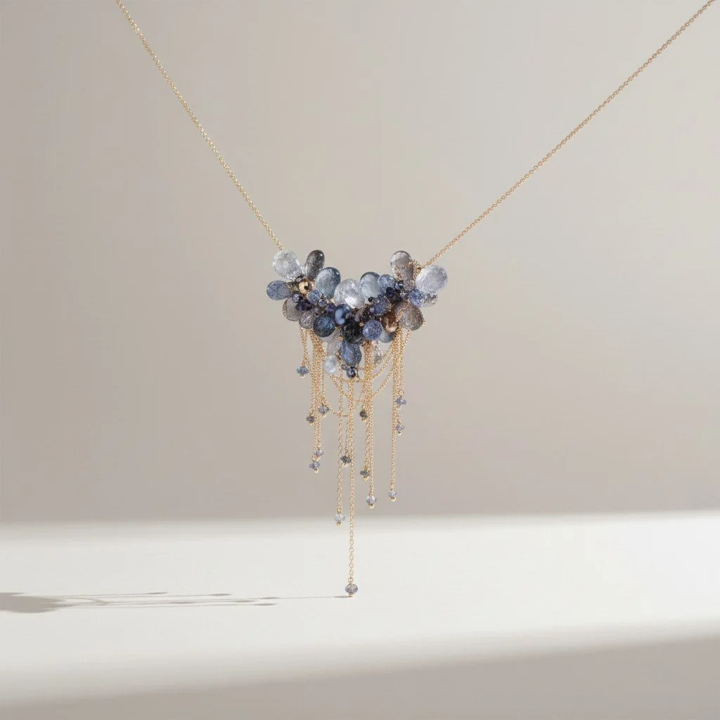 Satellites Gemstone Multidrop Necklace