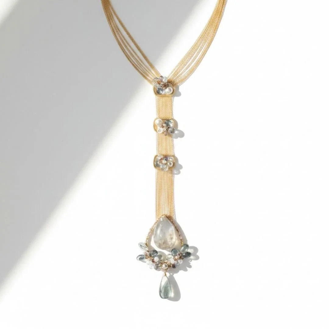 Maricopa Multi Strand Necklace with Drop Pendant