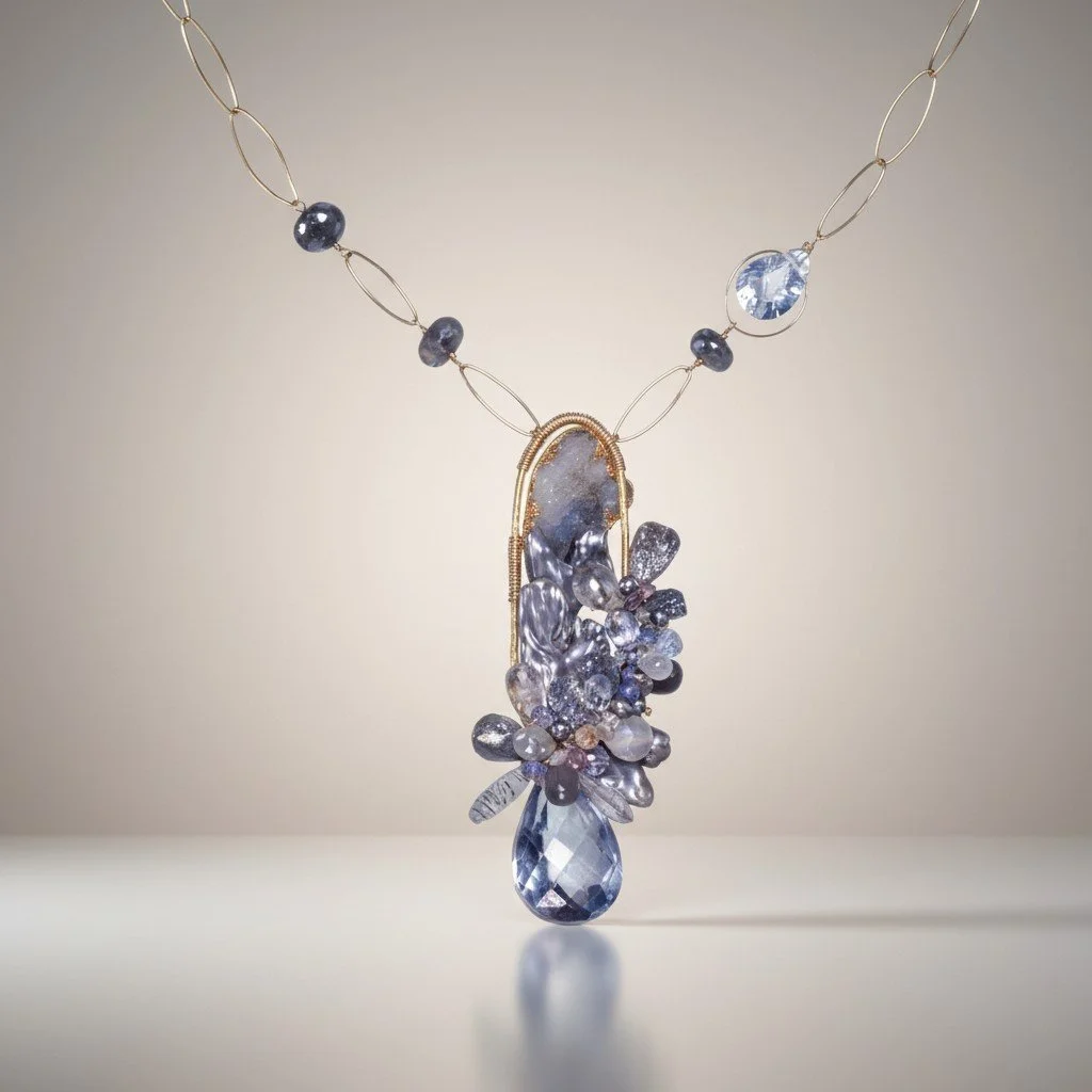 Droplet Nebula Gemstone Necklace
