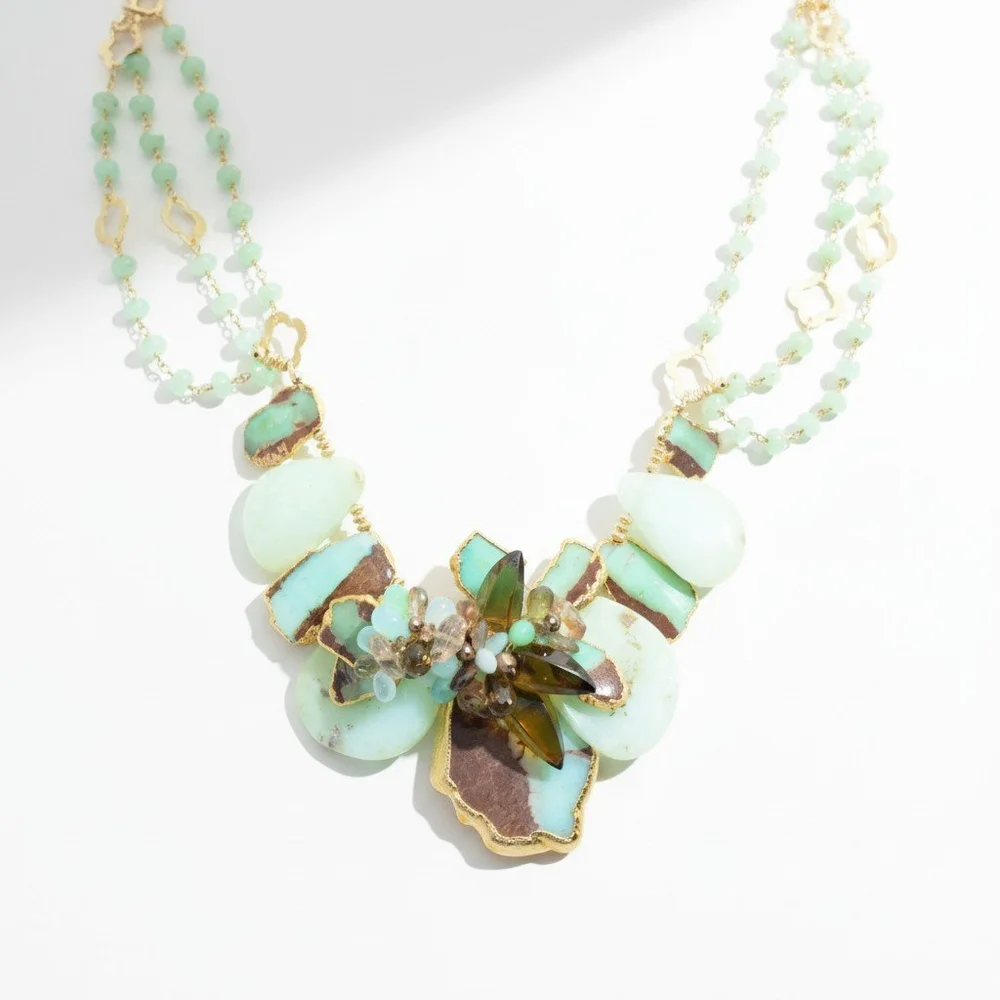 Gemstone Malibu Aquarius Necklace, by Andrea Li