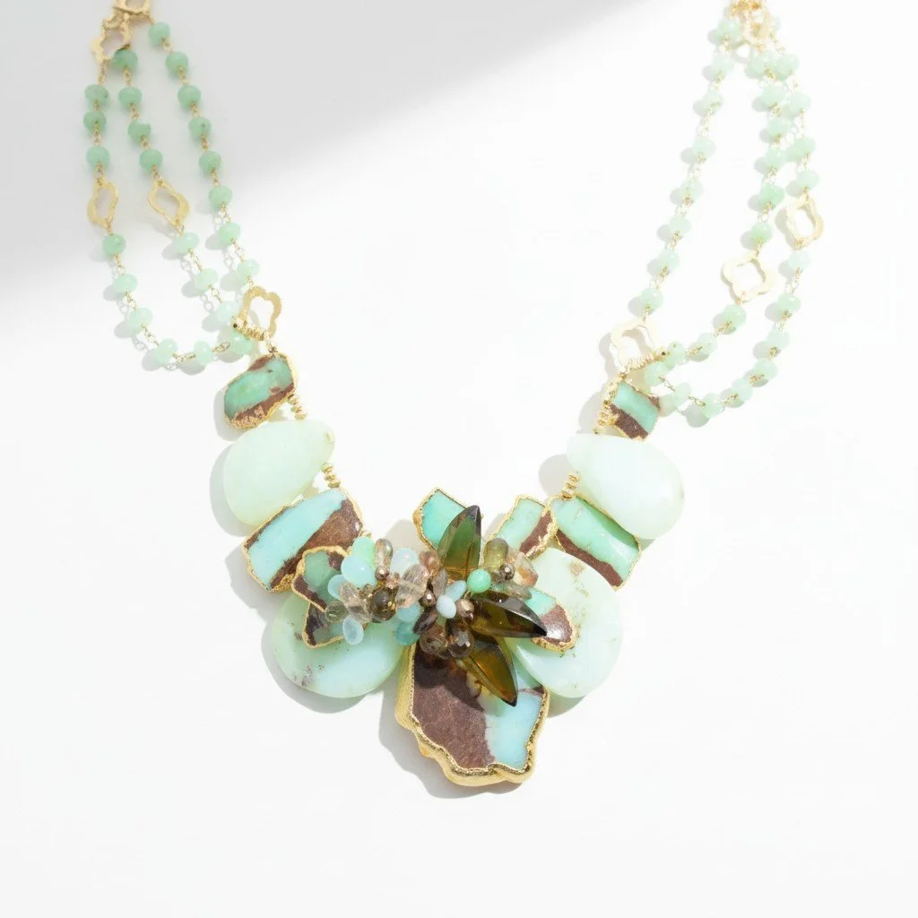Gemstone Malibu Aquarius Necklace, by Andrea Li