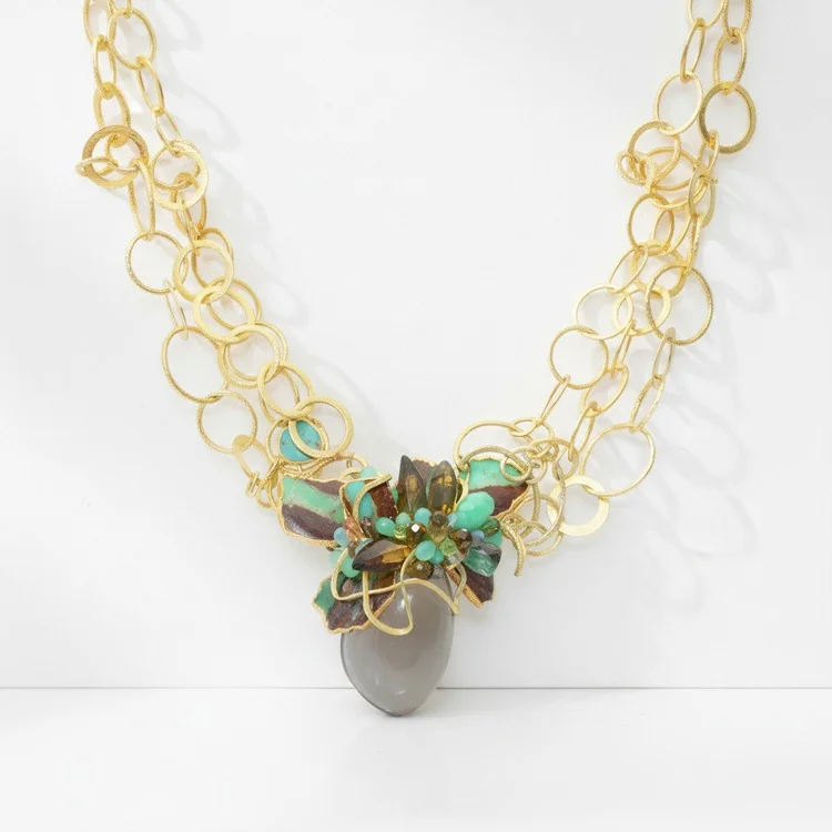 Gemstone Siren Del San Fernando Necklace, by Andrea Li
