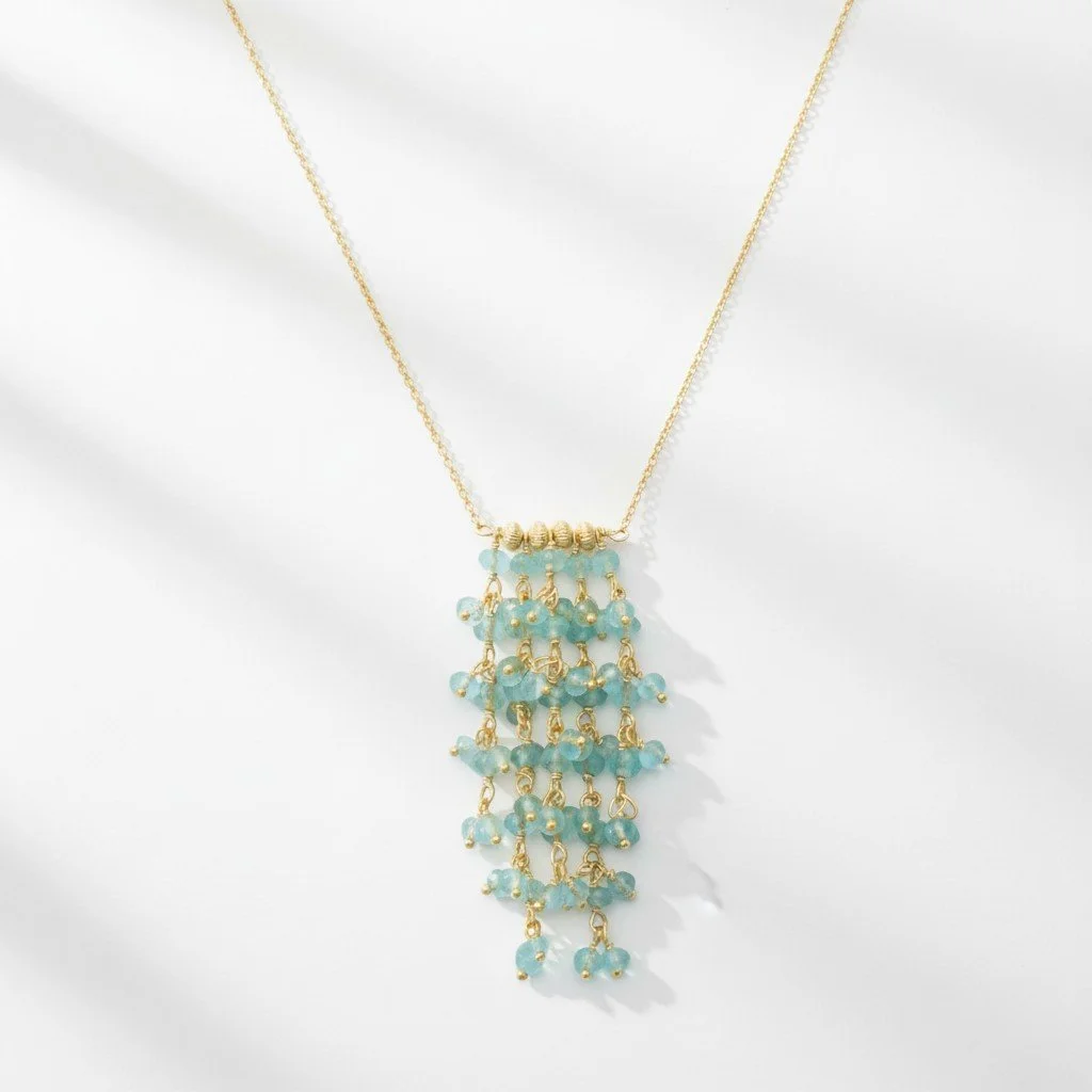 APATITE DROPS PENDANT NECKLACE