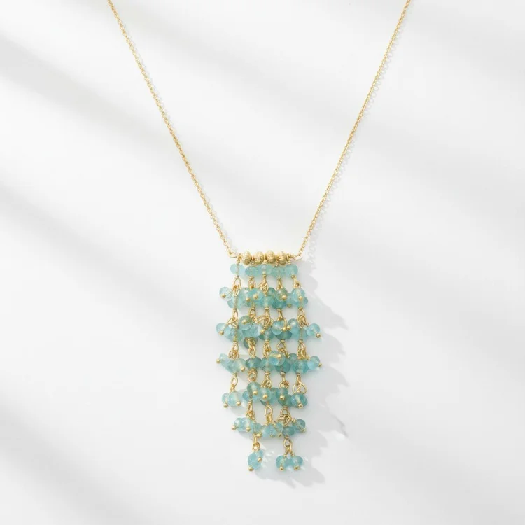 Apatite Drops Pendant Necklace, by Andrea Li