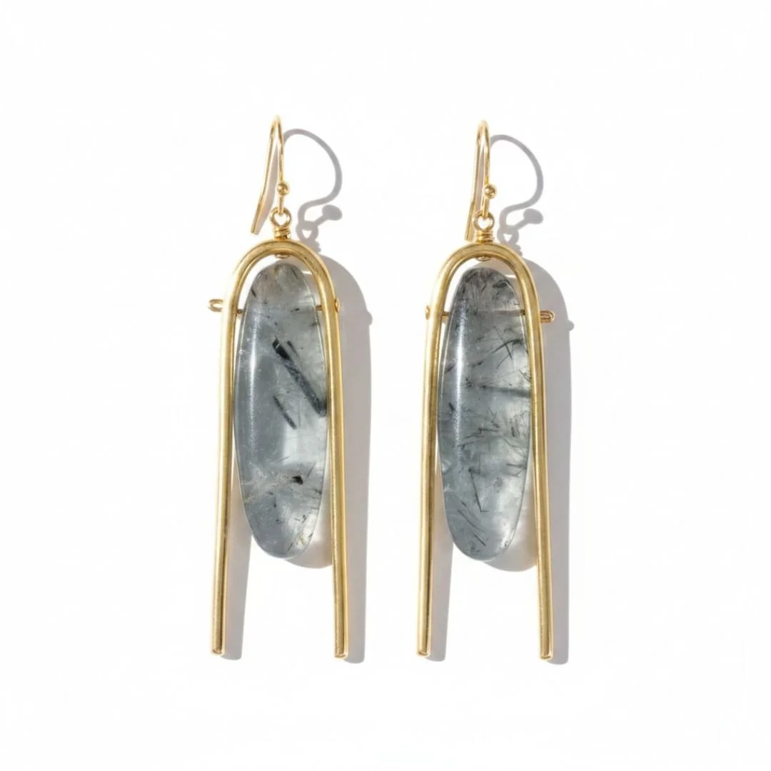 Namid Gold Pendant Earrings
