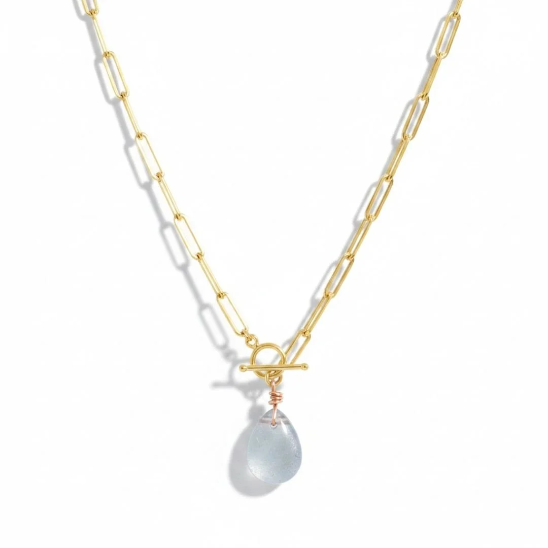 Albedo Paper Clip Chain Pendant Necklace