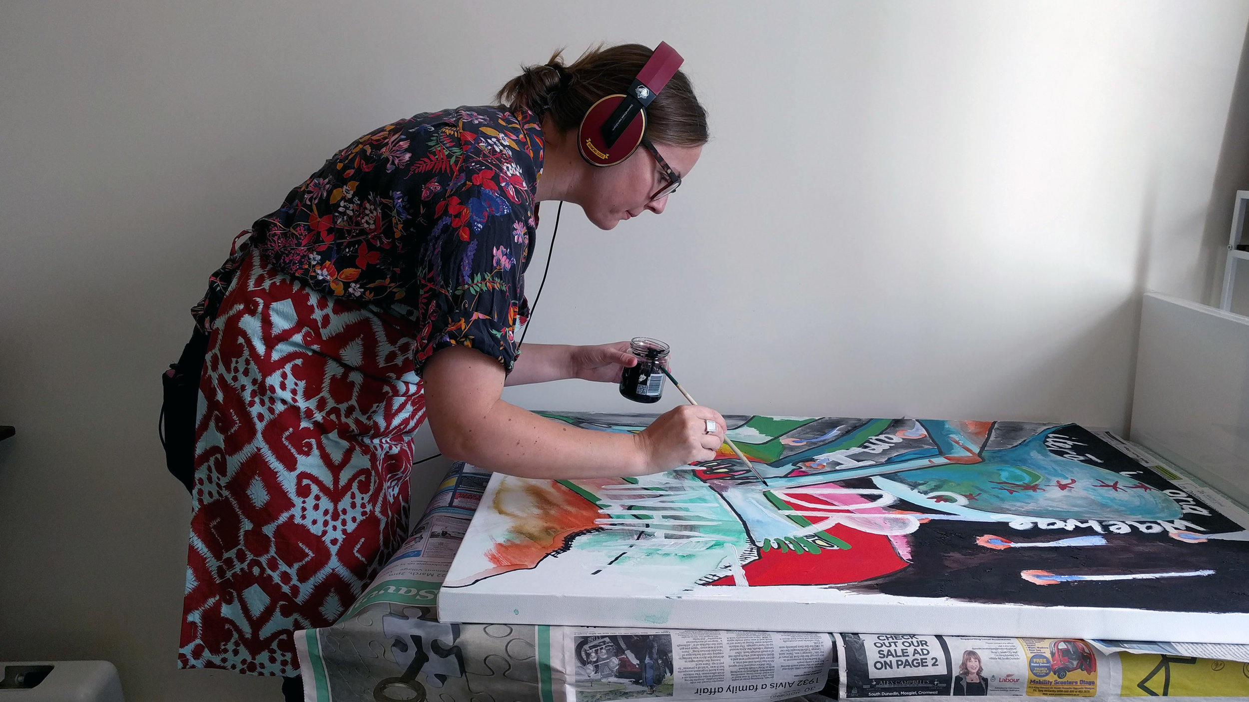 April 3. Steph has time to paint now because she's not a teacher. It's rad.