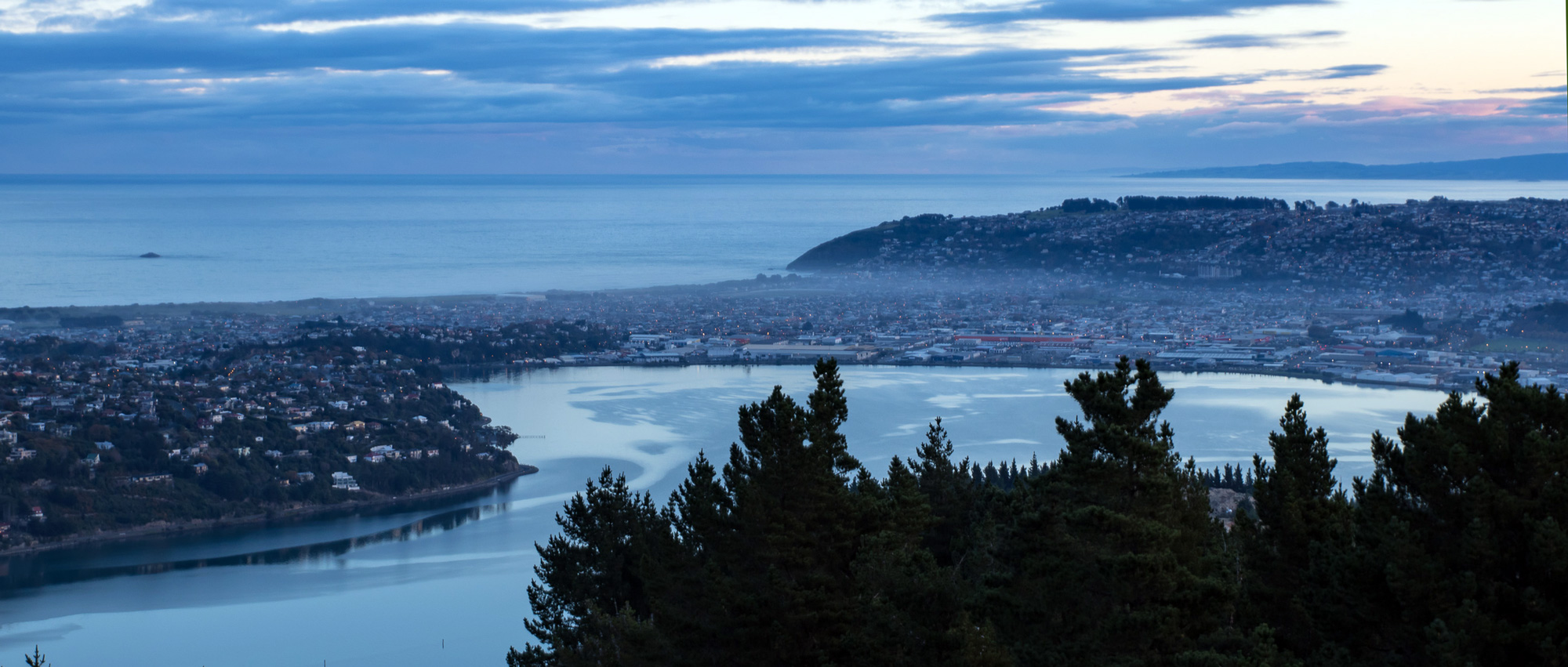 May 14. A pretty misty view of Dunedin from Signal Hill.