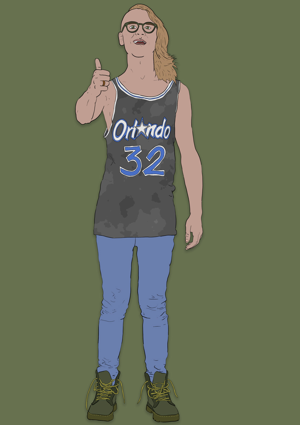 I turned 32 on Shaq’s birthday. And drew a picture of myself, like a weirdo.