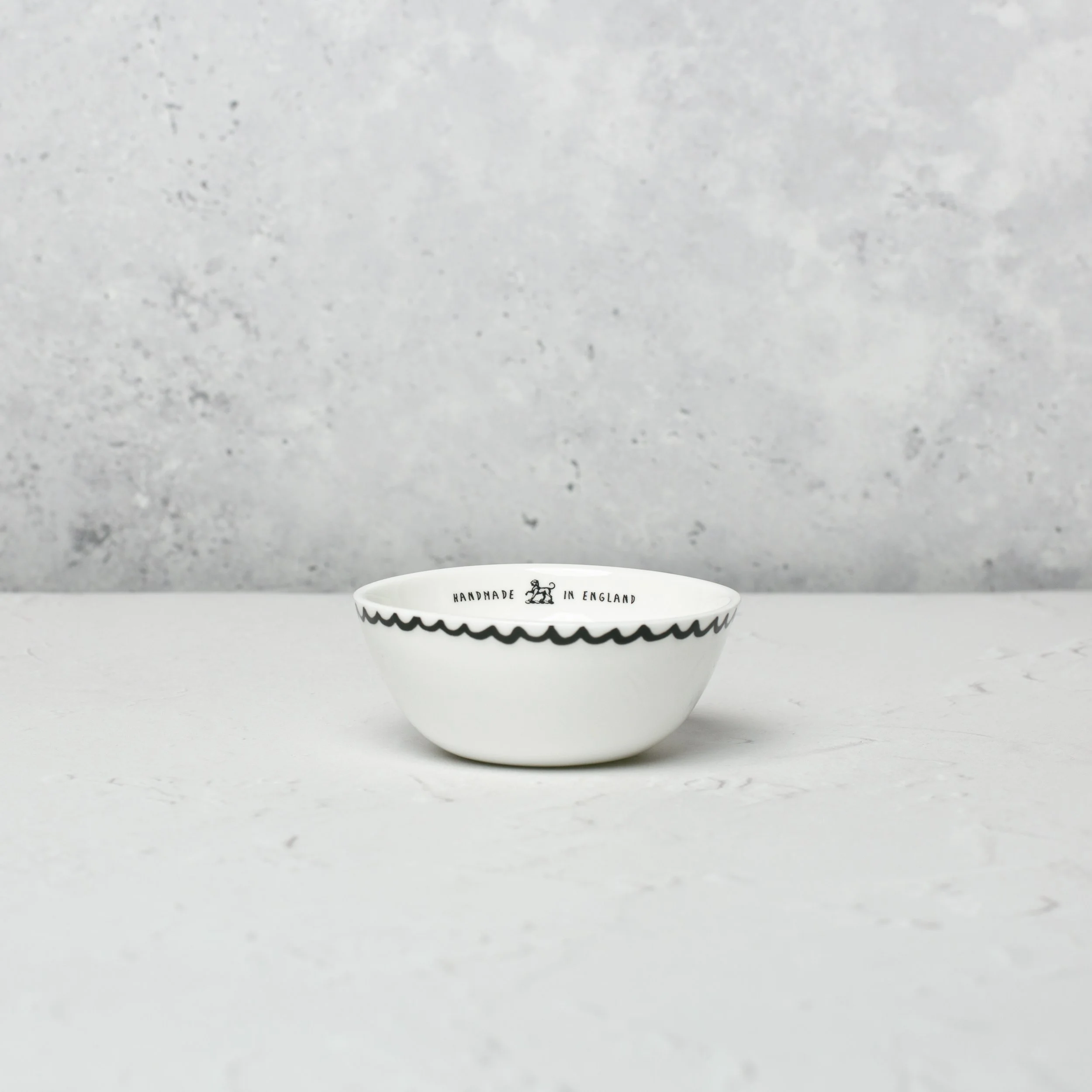 Small Bowl, Black Scallop