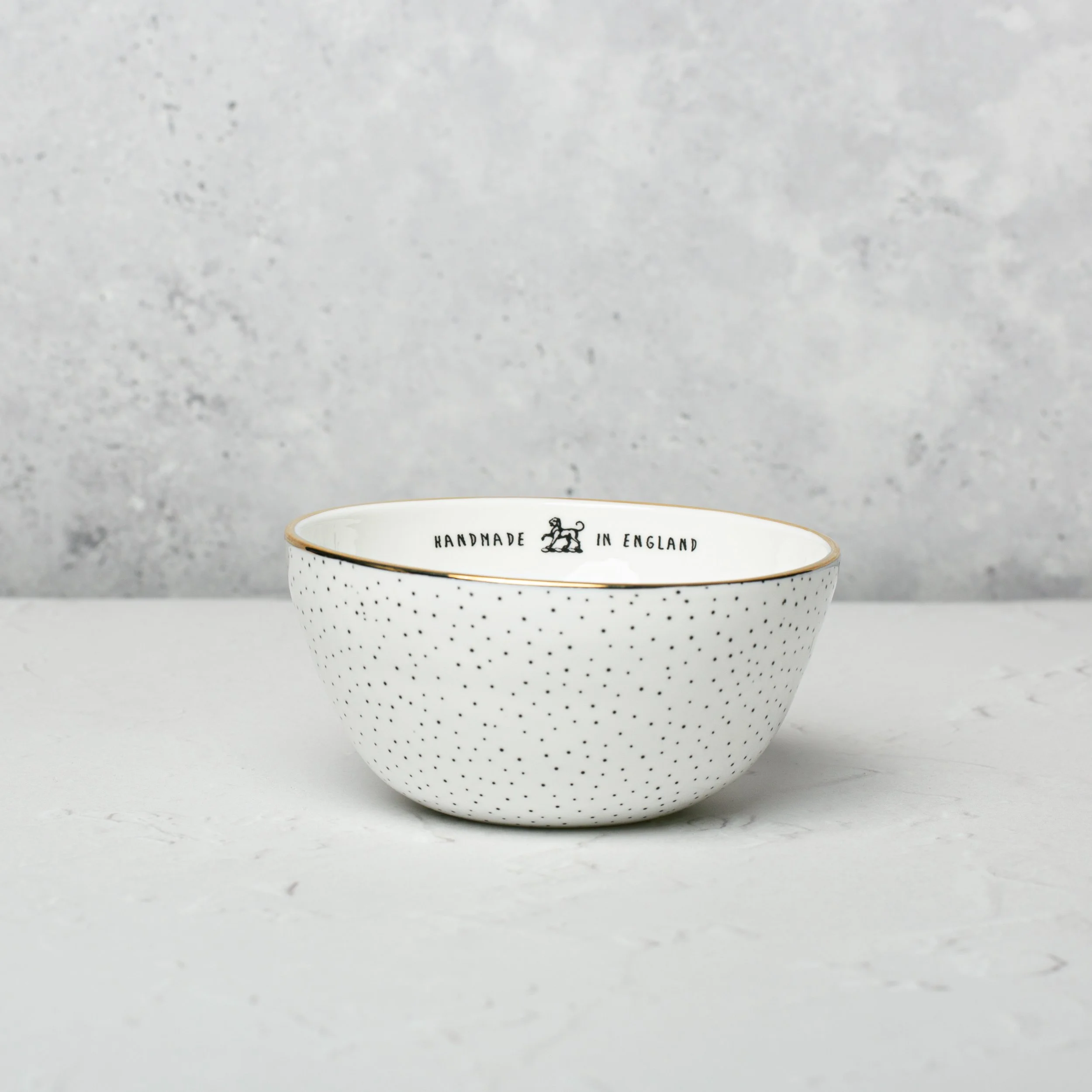 Large Bowl, Dots + 22k Gold
