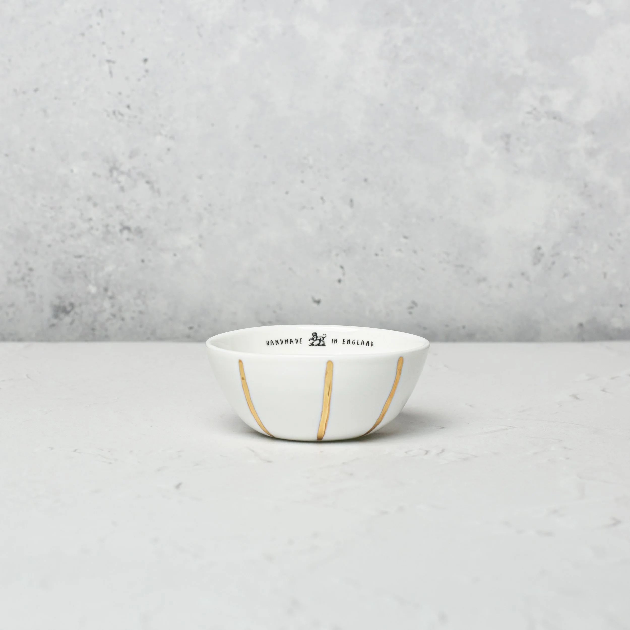 Small Bowl, 22k Gold Stripe