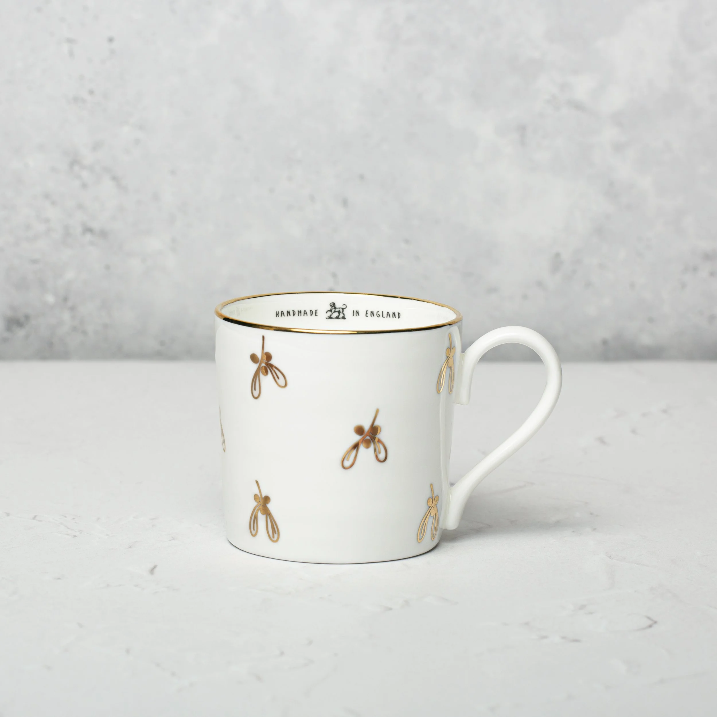 Mug, Gold Mistletoe