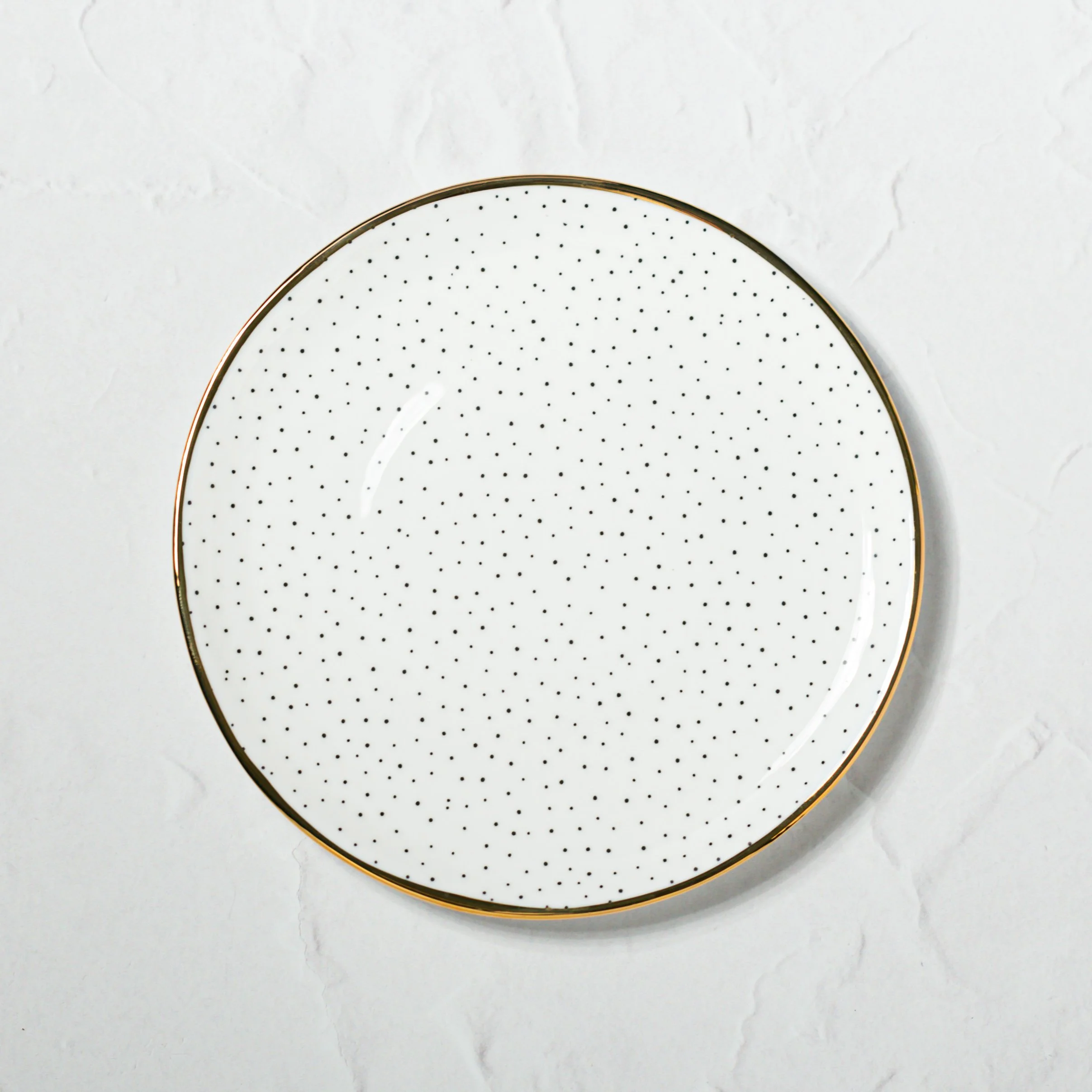 Small Plate, Dots + Gold