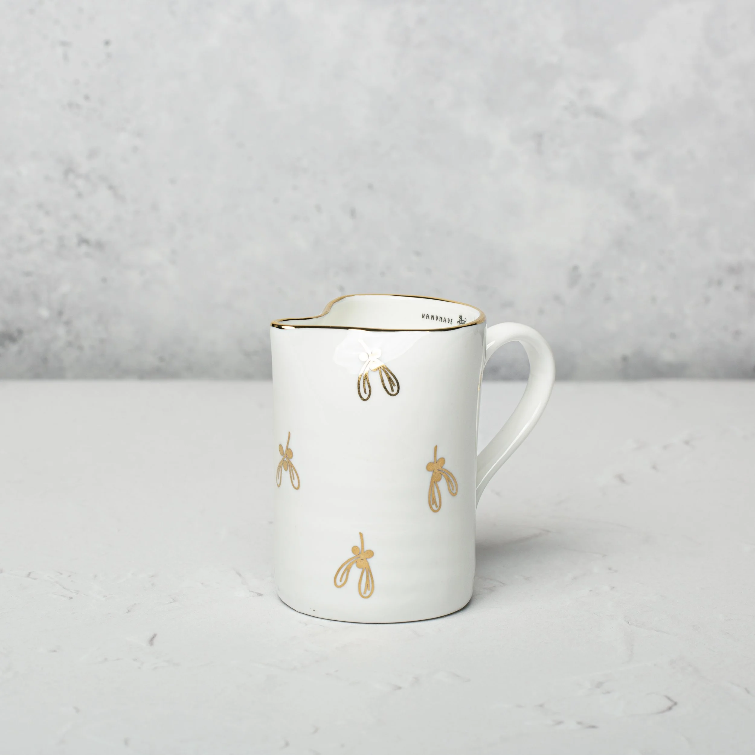 Milk Jug, Gold Mistletoe