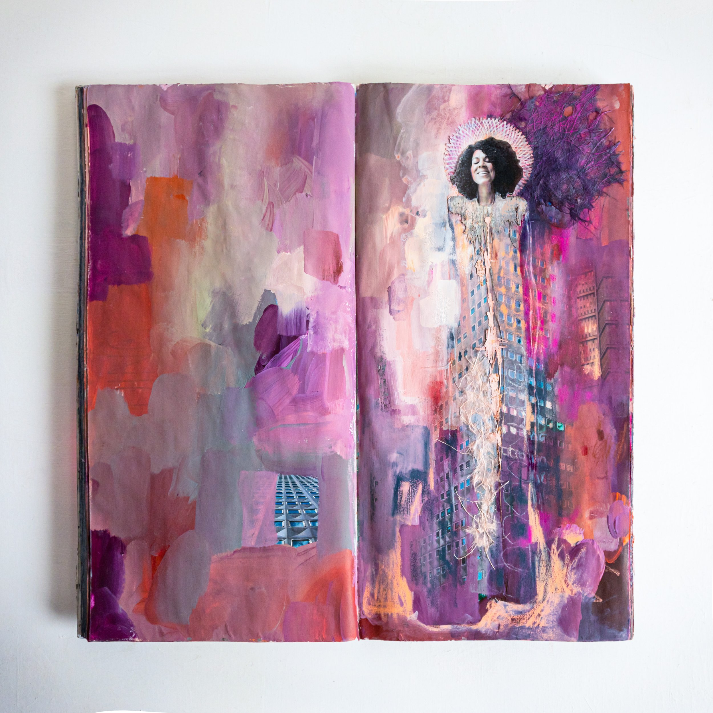Sentinels Gaby - Mixed Media Collage in Salvaged Book.jpg