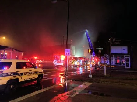 Lightning Causes Blaze