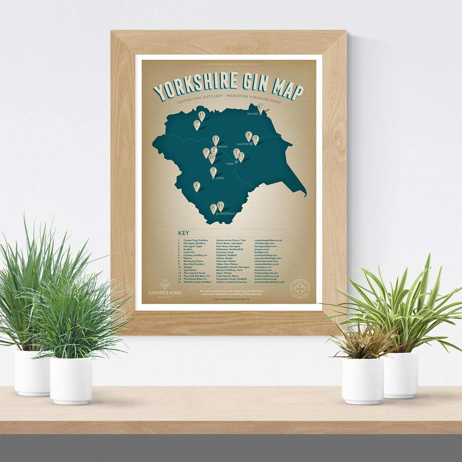 Yorkshire Gin Map - 2nd Edition
