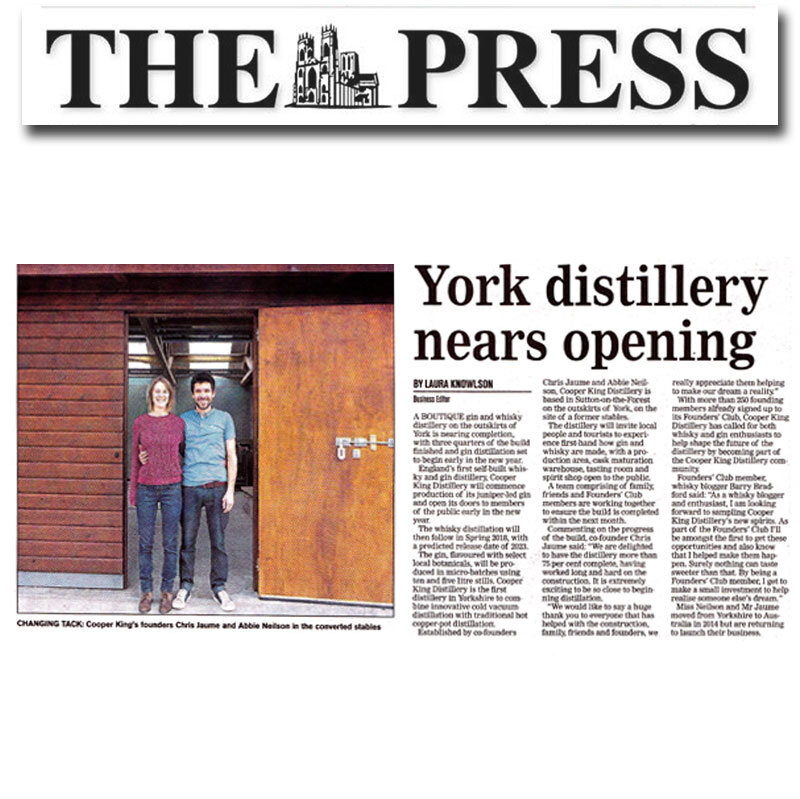 York Distillery Nears Opening