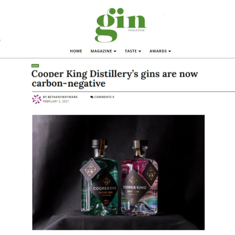 Cooper King Distillery’s Gins are Now Carbon-Negative