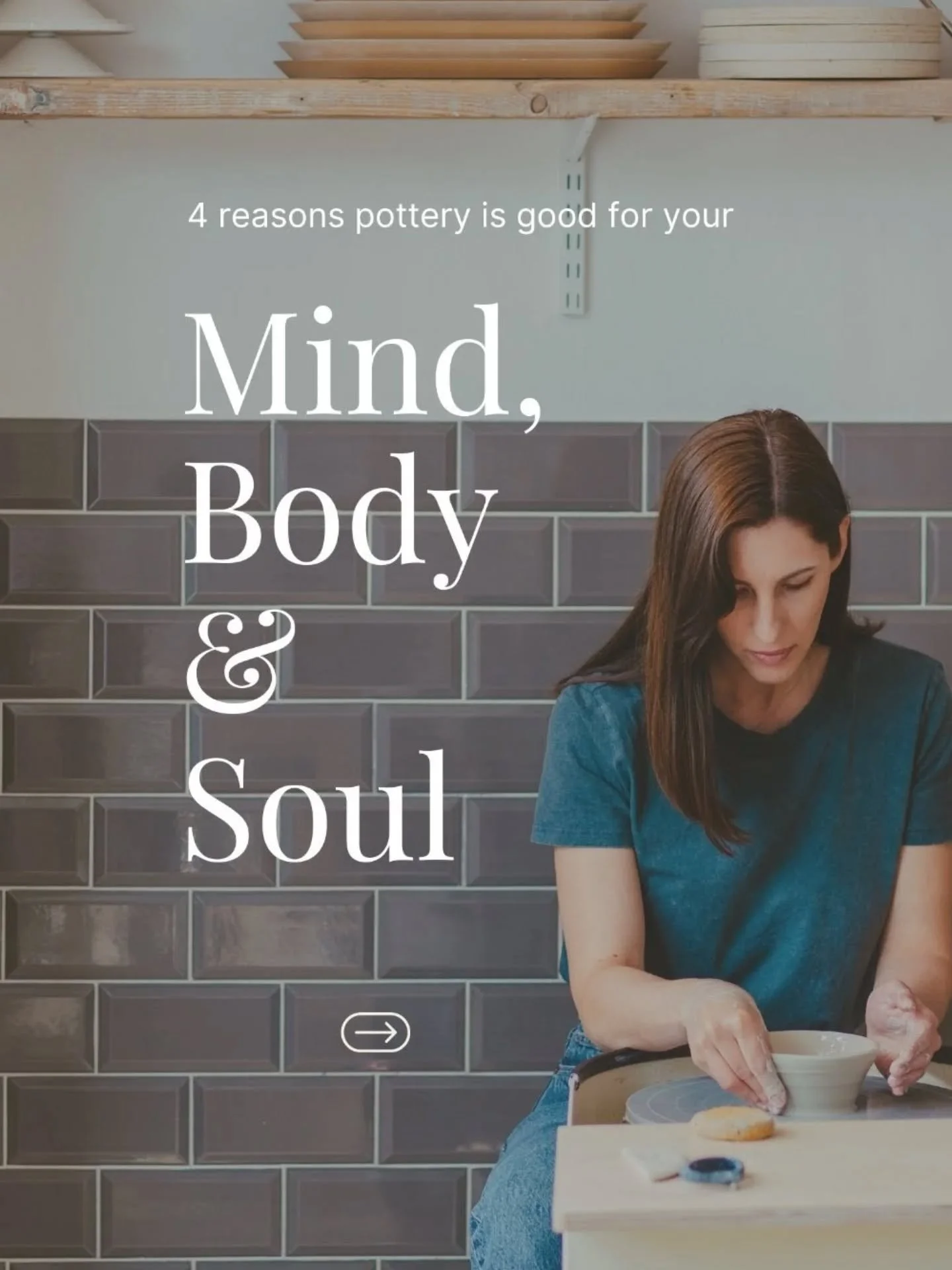 Pottery gives us the chance to slow down, create with our hands and be fully present ✨

In support of Mental Health Awareness this week, we&rsquo;re sharing four reasons why working with clay can be so good for the mind, body &amp; soul.

Swipe throu