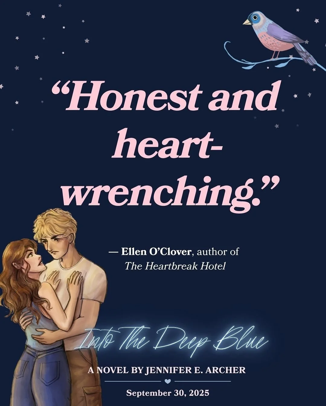 My endless gratitude to Ellen O&rsquo;Clover @ellenoclover for this beautiful blurb. 🥹 💙 

I loved Seven Percent of Ro Devereux and can&rsquo;t wait to get my hands on The Heartbreak Hotel&mdash;romantic and cozy&mdash;the perfect fall vibes. 🍁

E