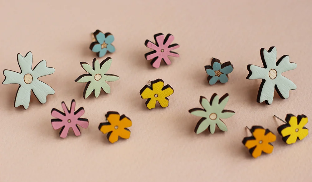 Anna Wiscombe wooden earrings