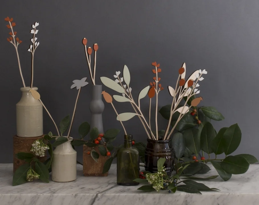 Winter wooden flower bouquet Anna Wiscombe