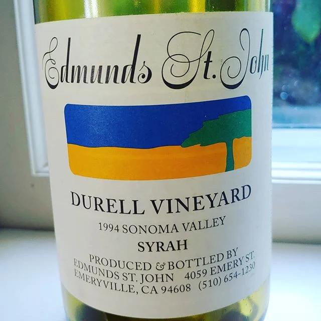 Christmas pudding in a bottle. Sonoma Syrah ages well. Prune. Fig. Raisin. 
#durrellvineyard. #edmundsstjohn #1994 we compared this against 2011 @redcarwine Sonoma Coast Syrah and @peay_vineyards 2016 Les Titans. Top tasting. #sonoma #nowinetozero #f