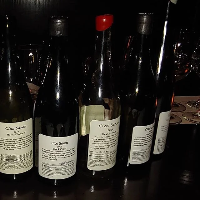 The wild and wonderful wines of Clos Saron. An evening with winemaker Gideon Beinstock,  deep, thoughtful conversation from yeast to pigs to Ponderosas. Natural wines tell all.
@eskdboston nice job on the pairings. #sustainable #mixedfields #nohands