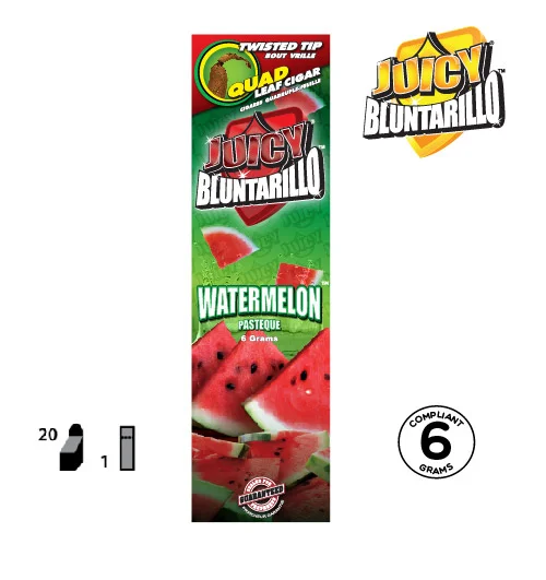 JUICY® BLUNTARILLO QUAD LEAF CIGARS WATERMELON™