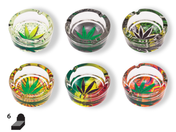 CRYSTAL LEAF ASHTRAY