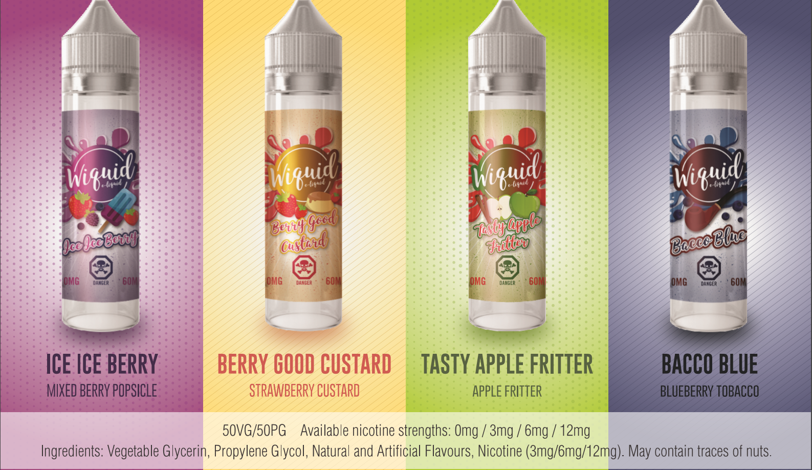 Wiquid 60ml only $24.99; Buy 2 get $5 off (0;3;6;12mg)