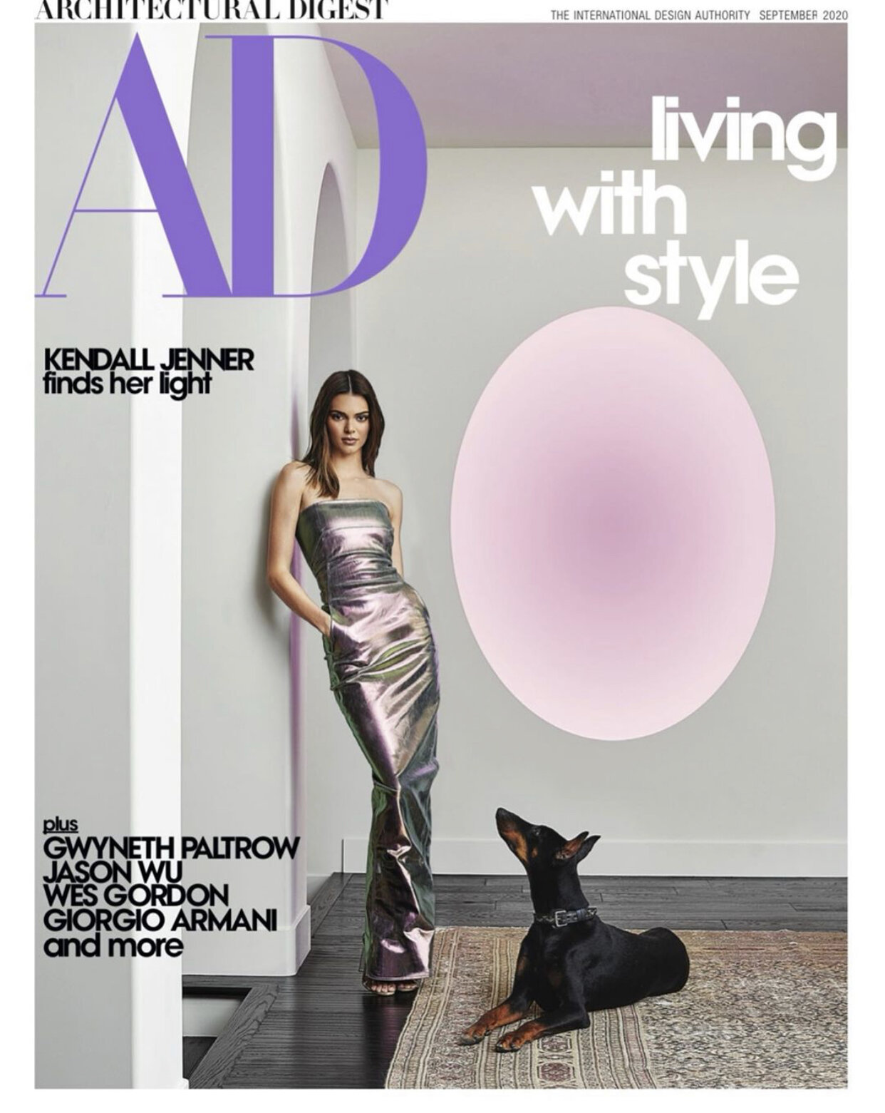  Kendall Jenner covers the September 2020 issue of Architectural Digest. Lead Stylist: Marni Senofonte Assistant Stylist : Vance Gamble  