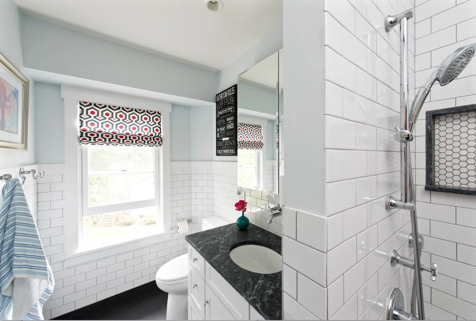 subway tile bath
