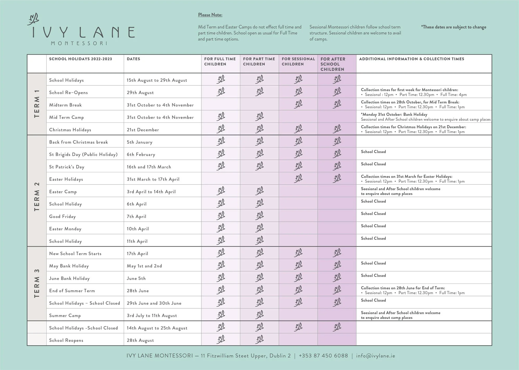 school-calendar-ivy-lane-montessori