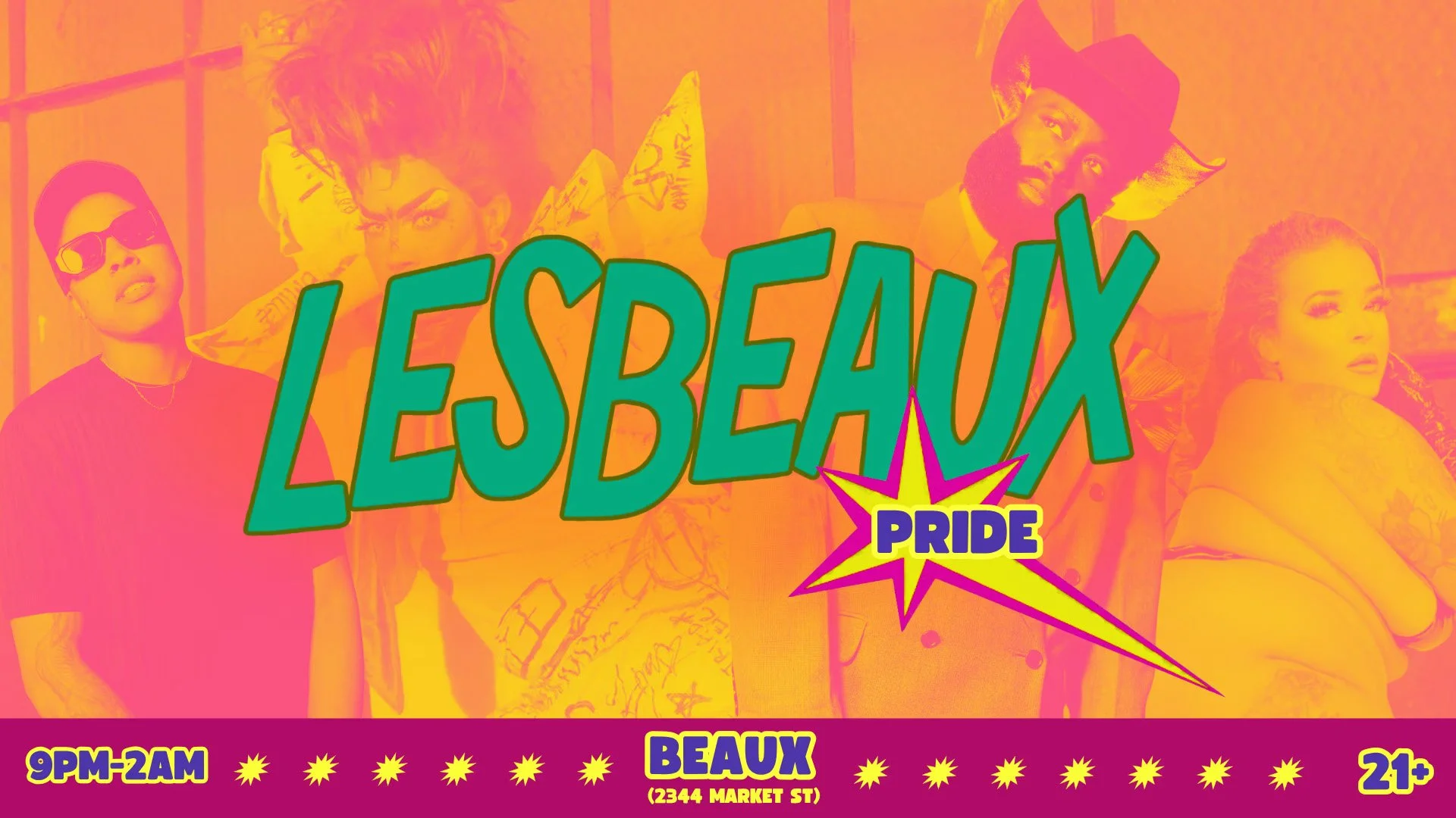 LESBEAUX PRIDE w/ King Molasses, DJ Shellheart, Andy Rose, &amp; More!