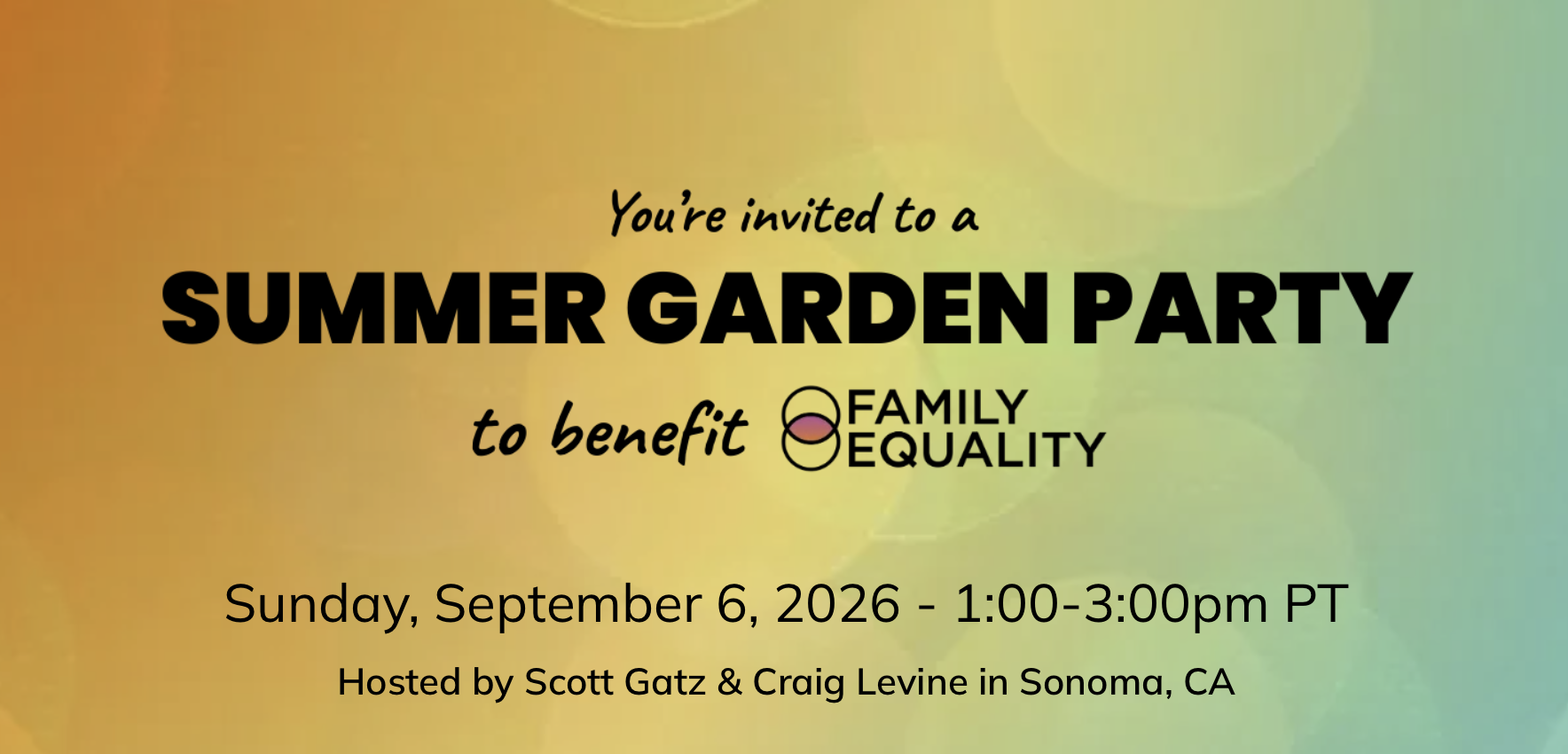 Family Equality’s Sonoma Garden Party