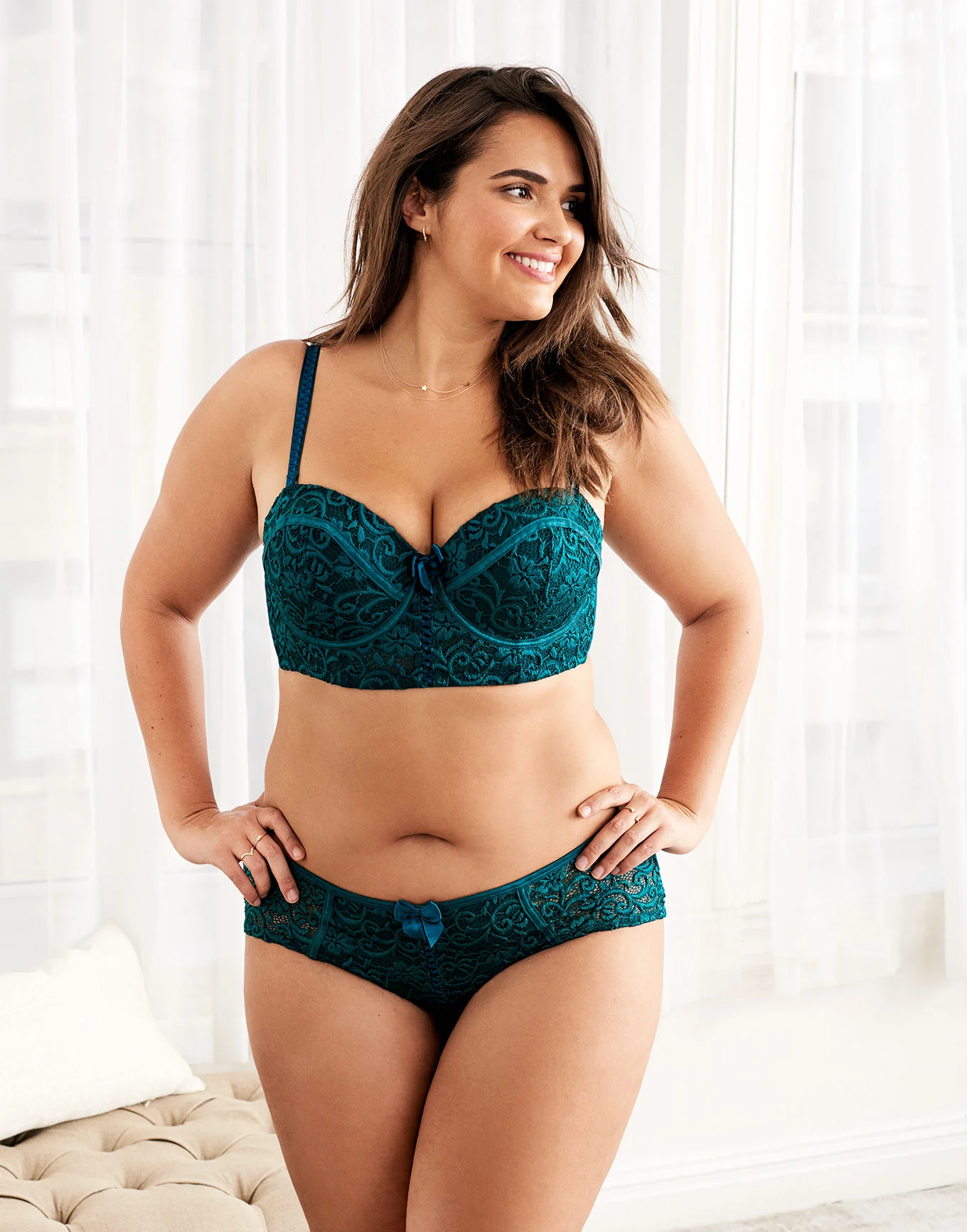 Adore Me Model Emma Sanders Wearing Rosanna Plus
