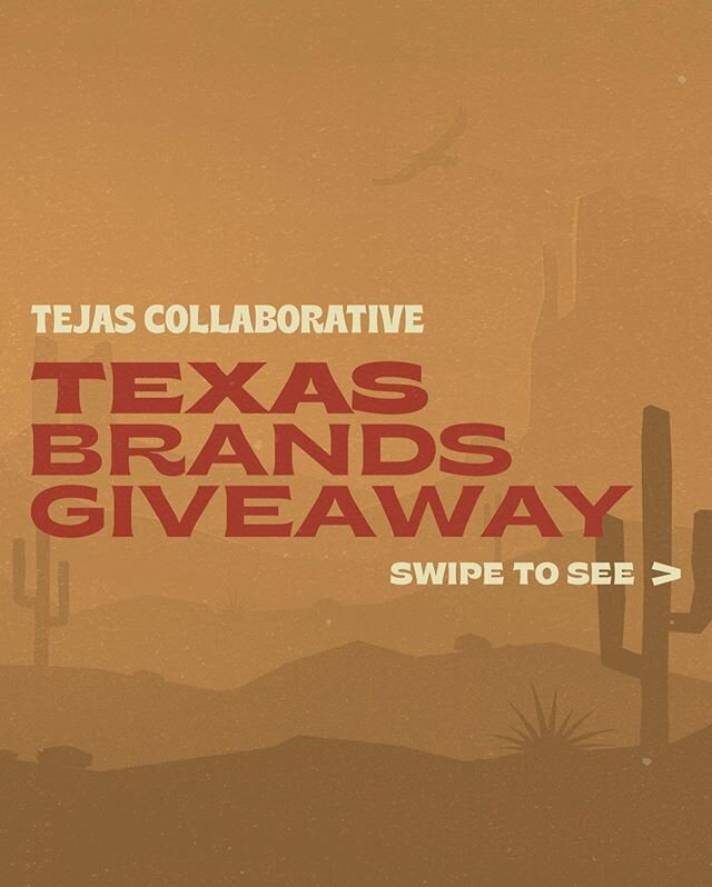 I&rsquo;m very proud to be a part of this crew @tejascollaborative. We are doing a massive giveaway to get this thing launched! See below on how to enter.
&mdash;&mdash;&mdash;&mdash;&mdash;&mdash;&mdash; TEXAS BRANDS GIVEAWAY w/ Tejas Collaborative 
