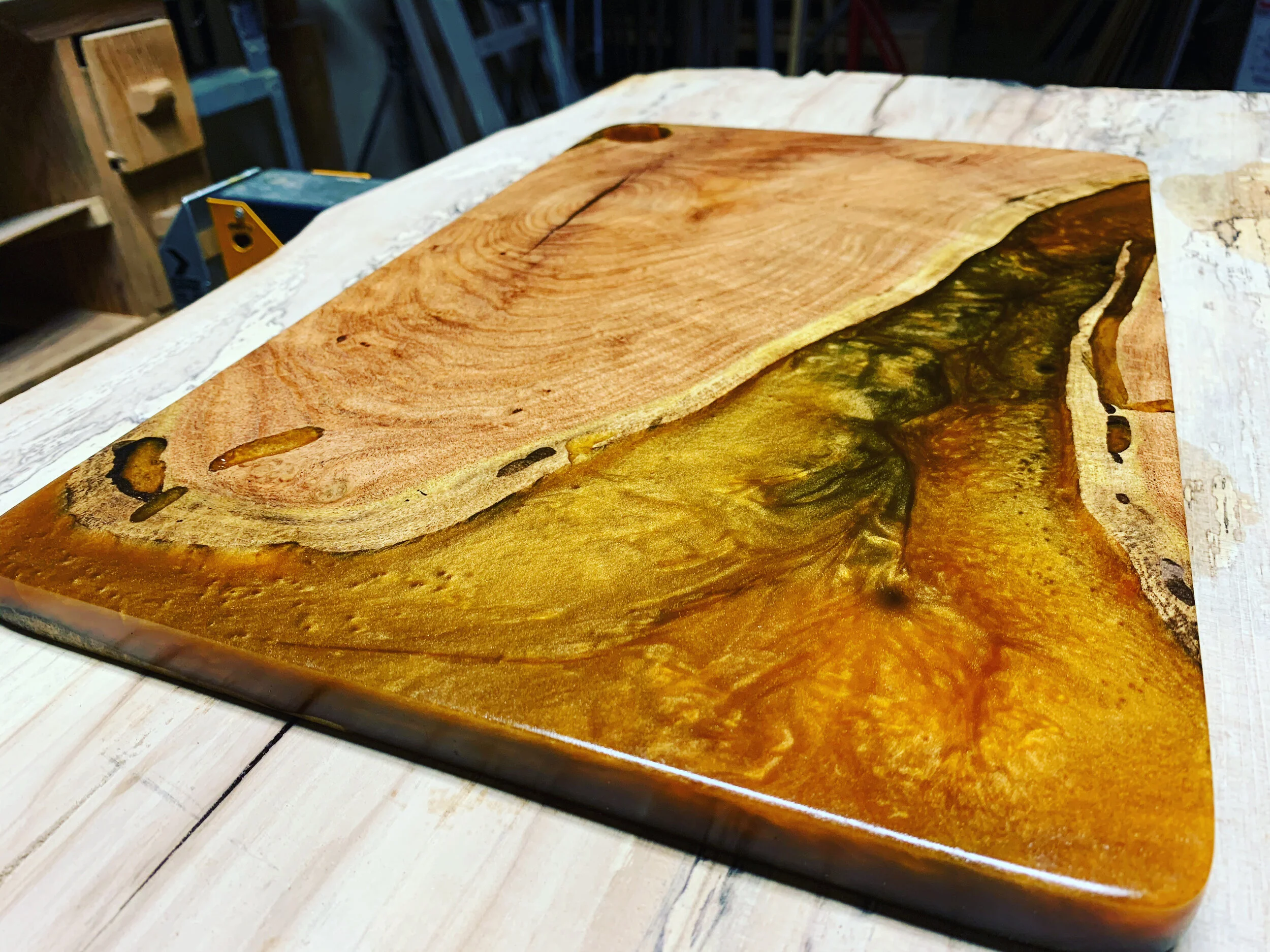 Custom Epoxy Pour Cutting Board — South Texas Bangers