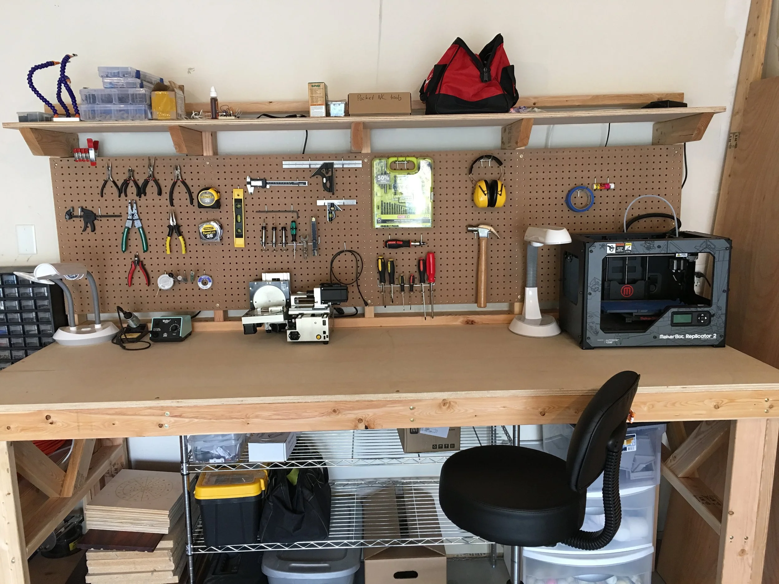 My completed work bench.