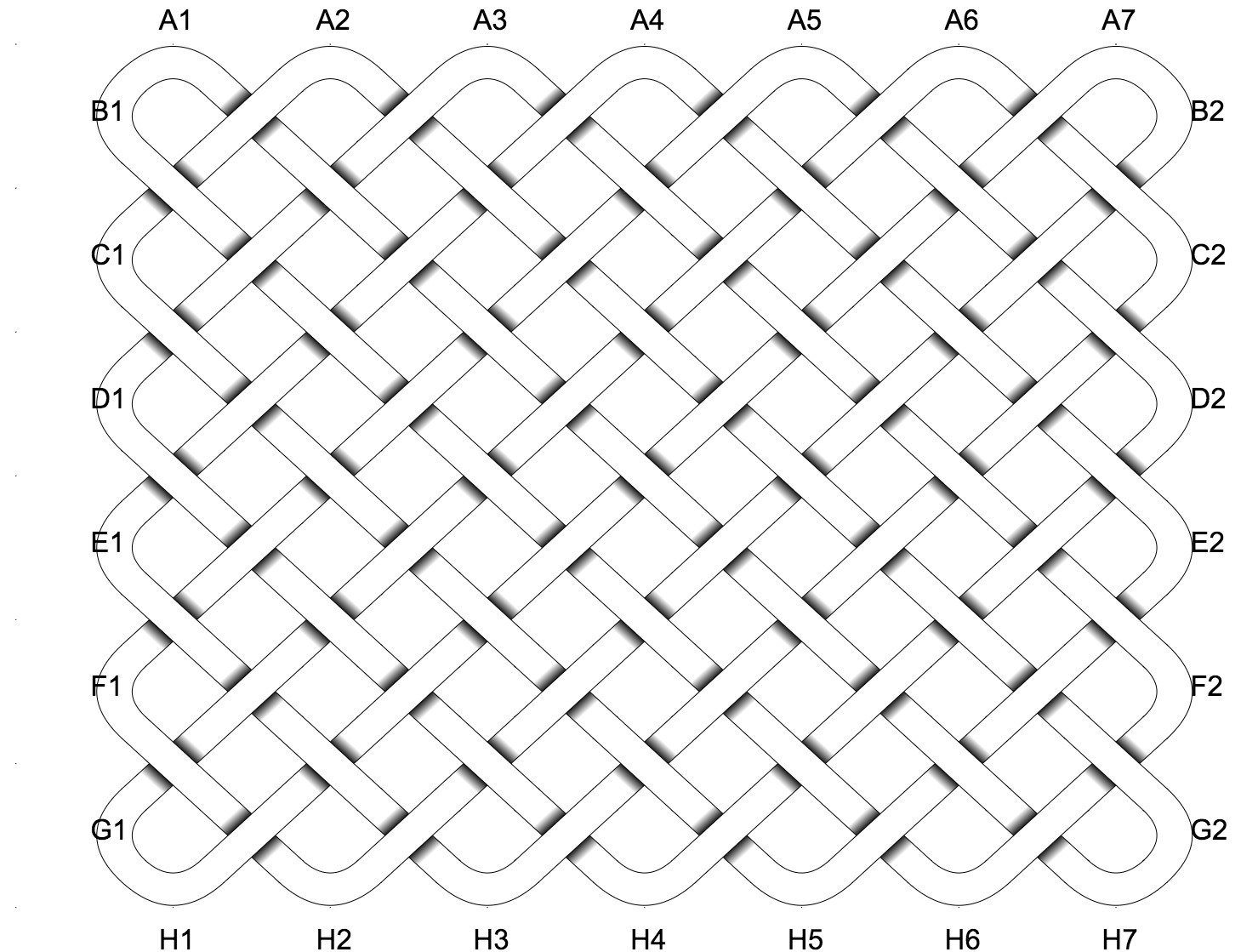 Laser Engraved Knot Grid Mat — Allwine Designs
