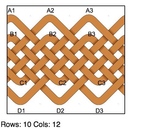 Drag the bottom right corner until there are 10 rows and 12 columns.
