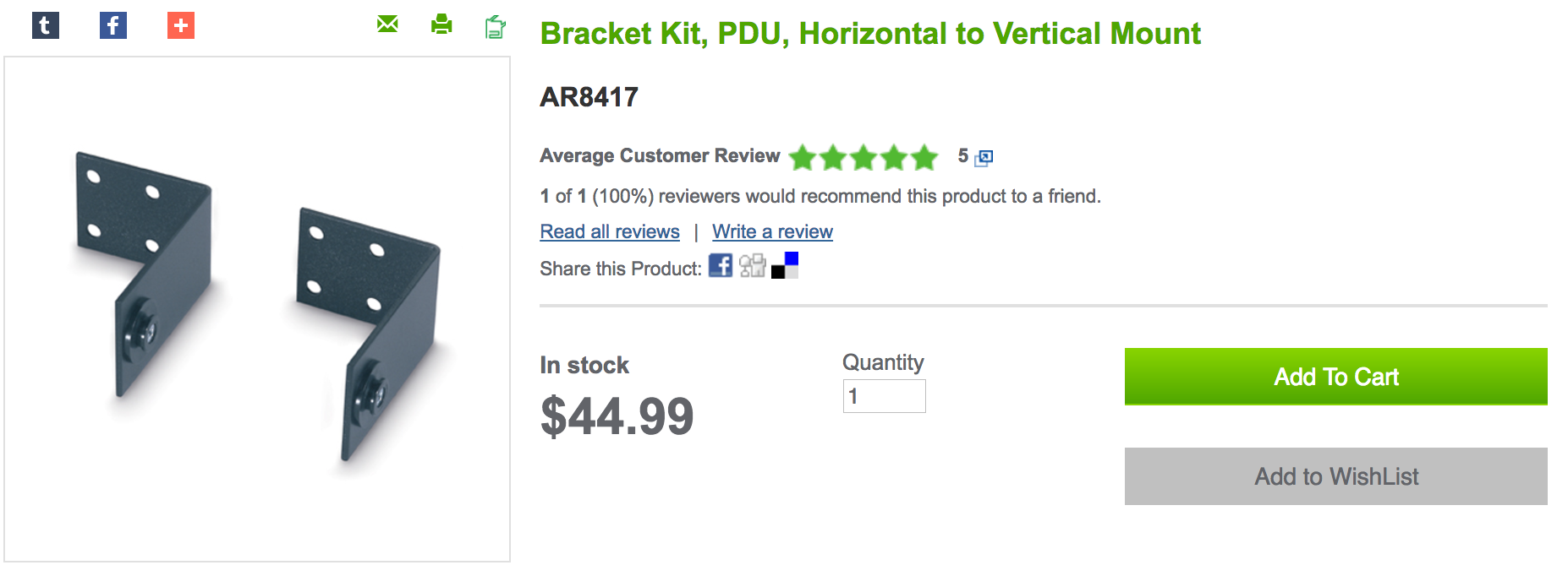 Mounting kit that included the needed spacers.