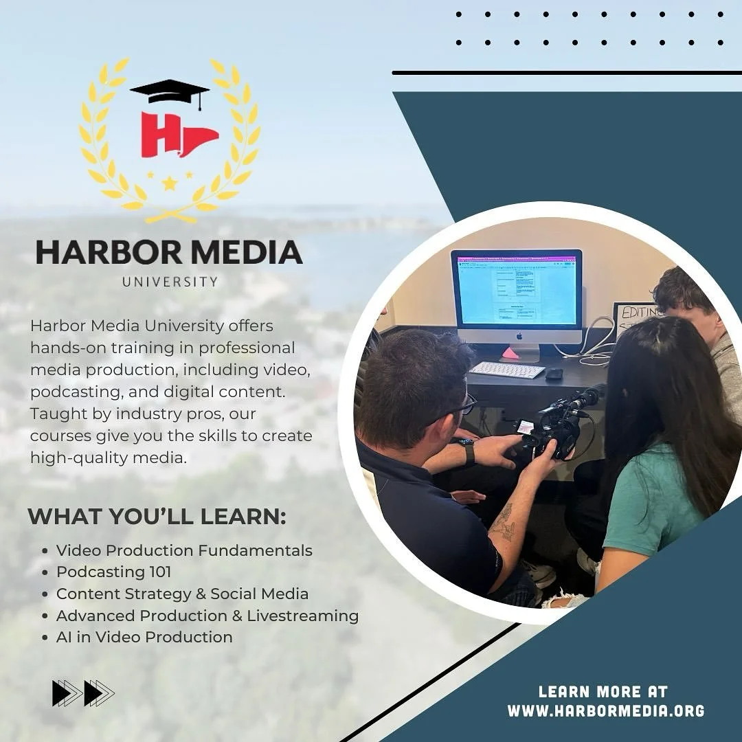 🎬 Looking for a fun way to gain new skills this fall? Check out the @Harbor_Media_ fall schedule of HMU classes!

From video production to podcasting to screenwriting, there are plenty of great opportunities to learn, create, and grow &mdash; includ