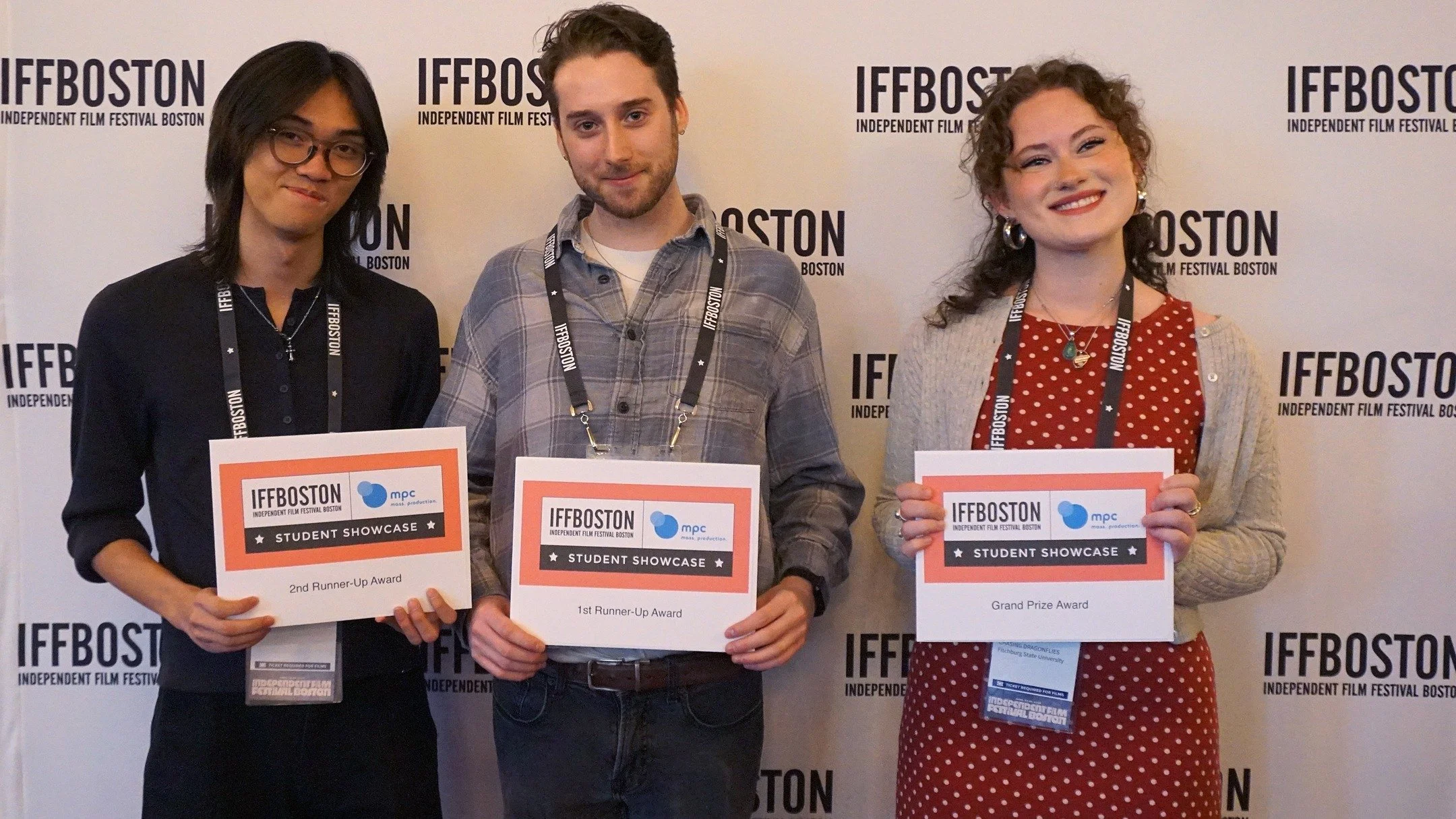 Congratulations to the winners of this year&rsquo;s Student Film Showcase @IFFBoston!

🏆 Grand Prize: Milena Mahoney, Chasing Dragonflies (Fitchburg State University)
🥈 1st Runner Up: Sam Permar, Tick (Emerson College)
🥉 2nd Runner Up: Olivia Mess