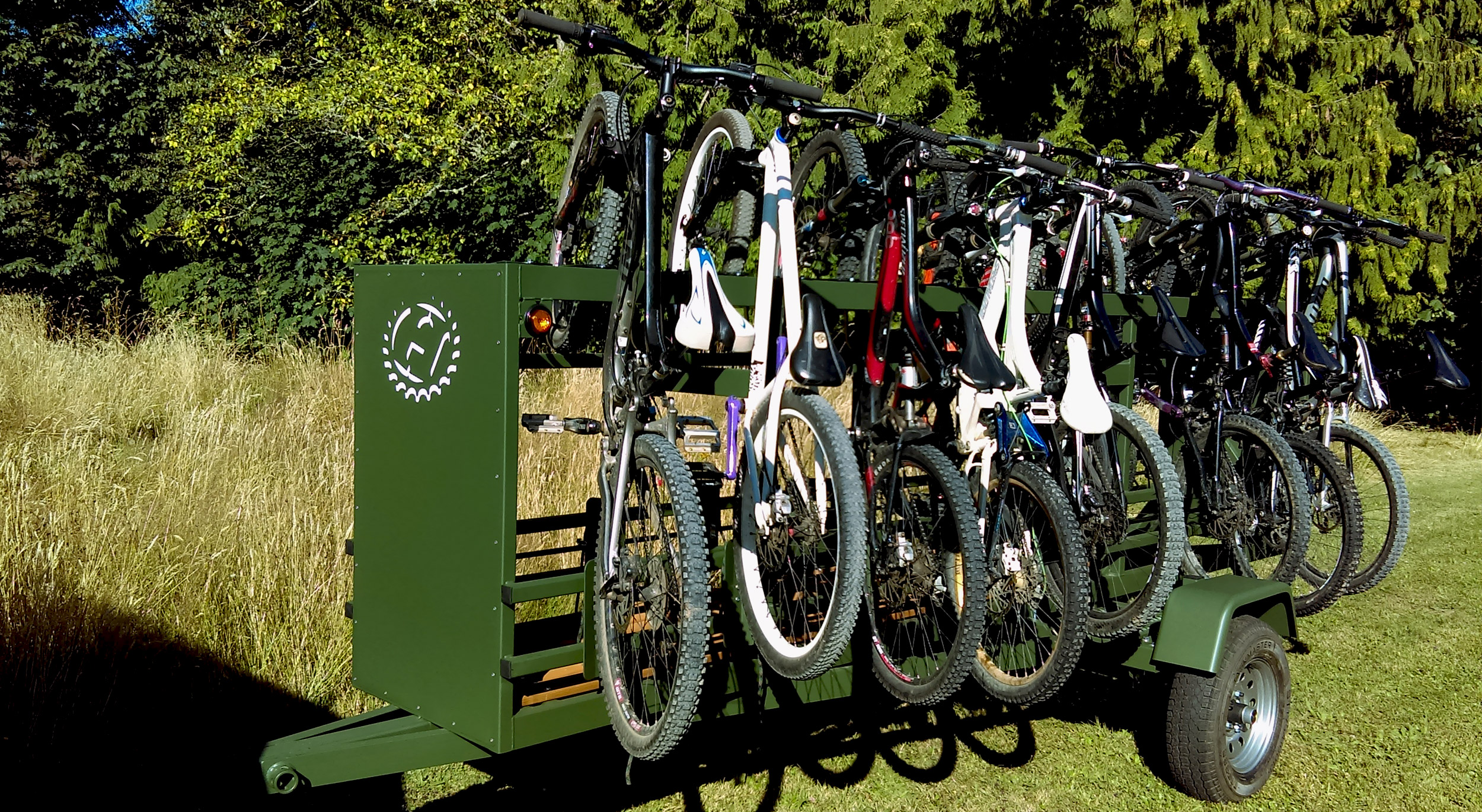 Medium Huckwagons Mountain Bike Shuttle Trailers customizable to your bike transport needs