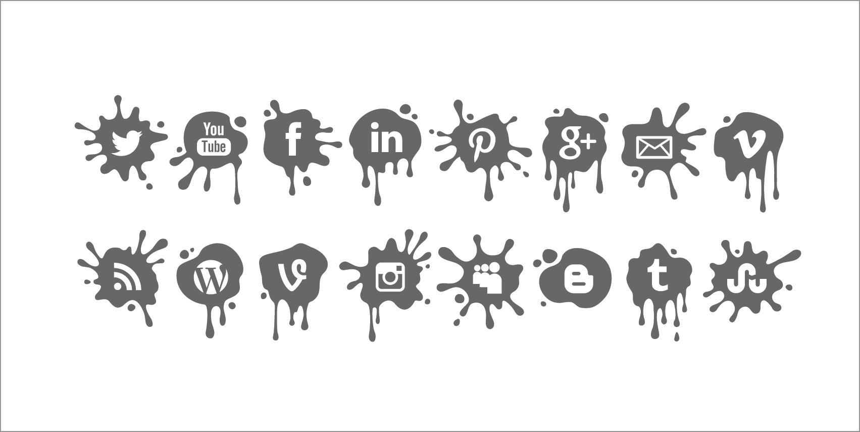 Splat Social Media Icons